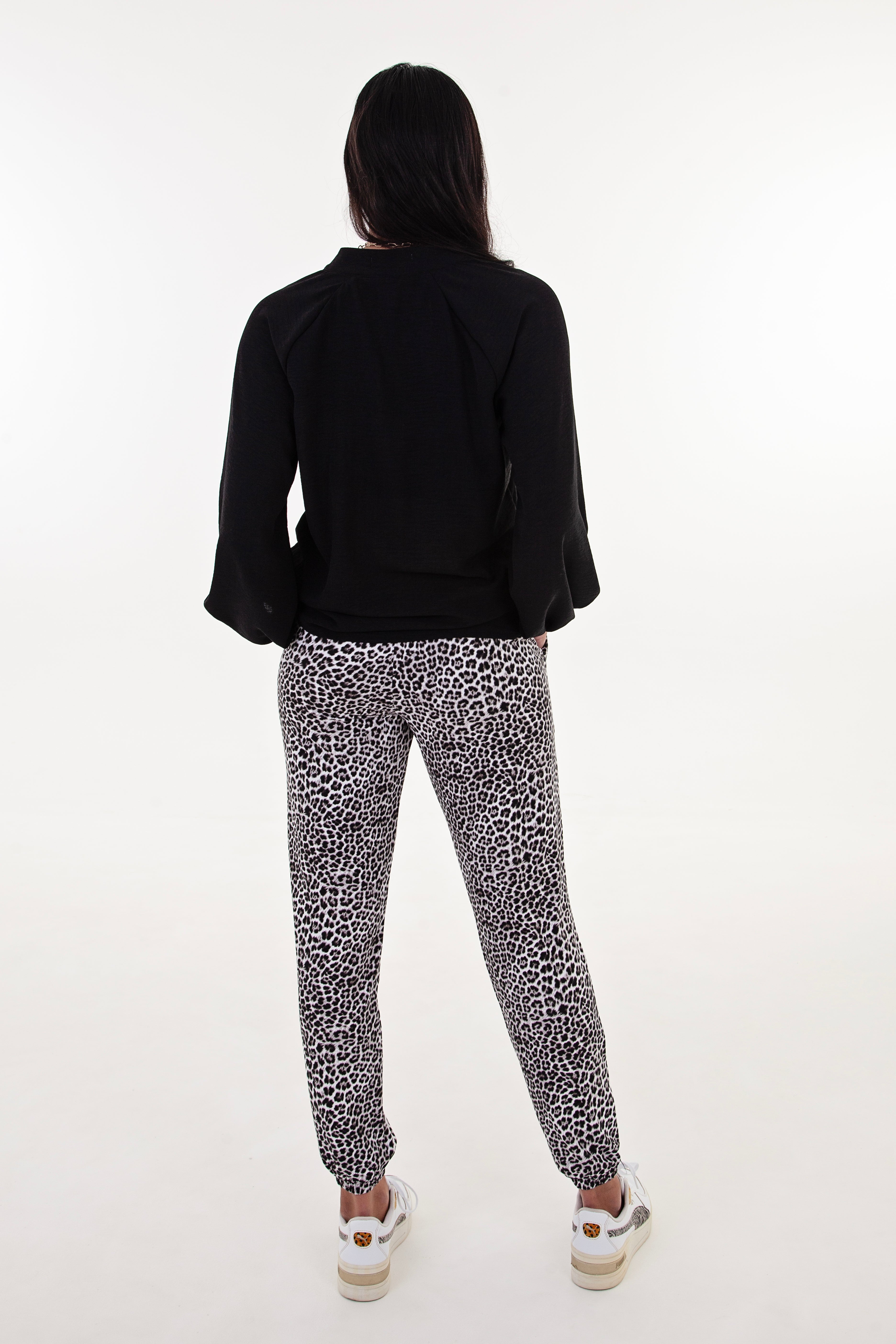 Black airflow long sleeve blouse