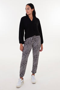 Black airflow long sleeve blouse