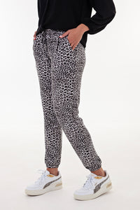 Grey Animal Brushed Knit Joggers