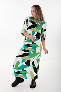 White, Green, Black Abstract Maxi Dress www.covermepretty.co.za White, Green, Black Abstract Maxi Dress www.covermepretty.co.za