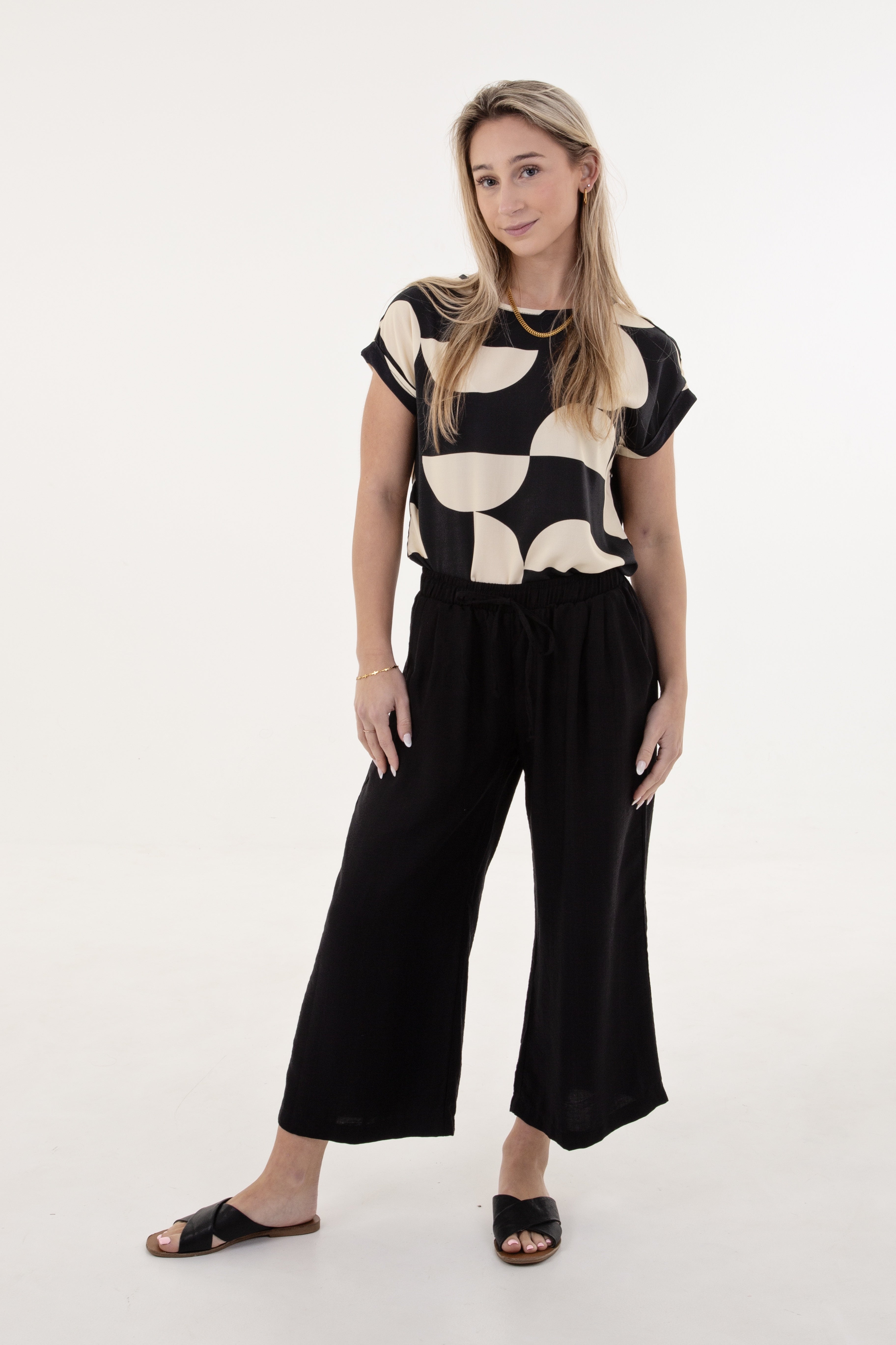 Black Wide Leg Culotte
