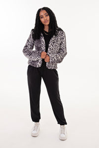 Grey Animal Fur Jacket