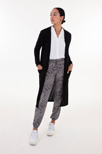 Black Knit Longer Length Cardigan