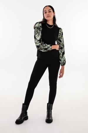 Black Faux Suede Jeggings