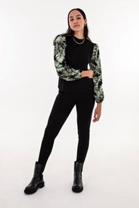 Black Faux Suede Jeggings